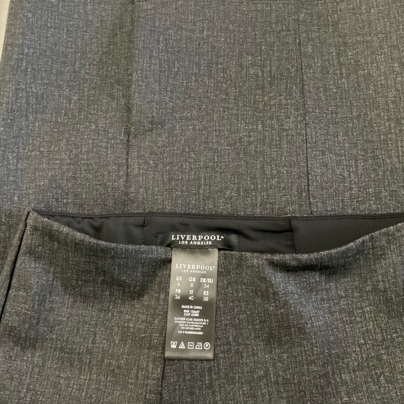 Liverpool Bia Pencil Skirt Gray Tweed Textured Stretch Pull On Women’s S… - Picture 8 of 10